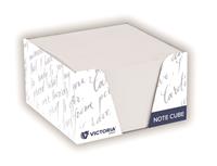 Notepad with holder, 85x85x40 mm, VICTORIA OFFICE